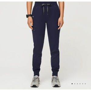 Women's Navy Zamora High Waisted - Petite Jogger Scrub Pants